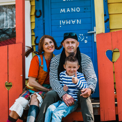 Pepės vilaitės įkūrėjai: Laura su Mindaugu bei sūnumi Ąžuolu